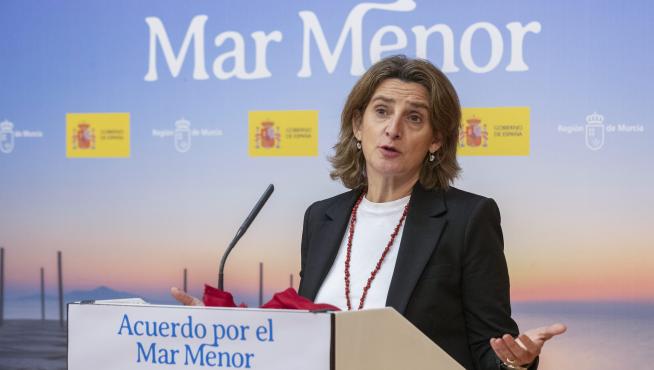 Ribera ayer durante su intervención en Murcia.