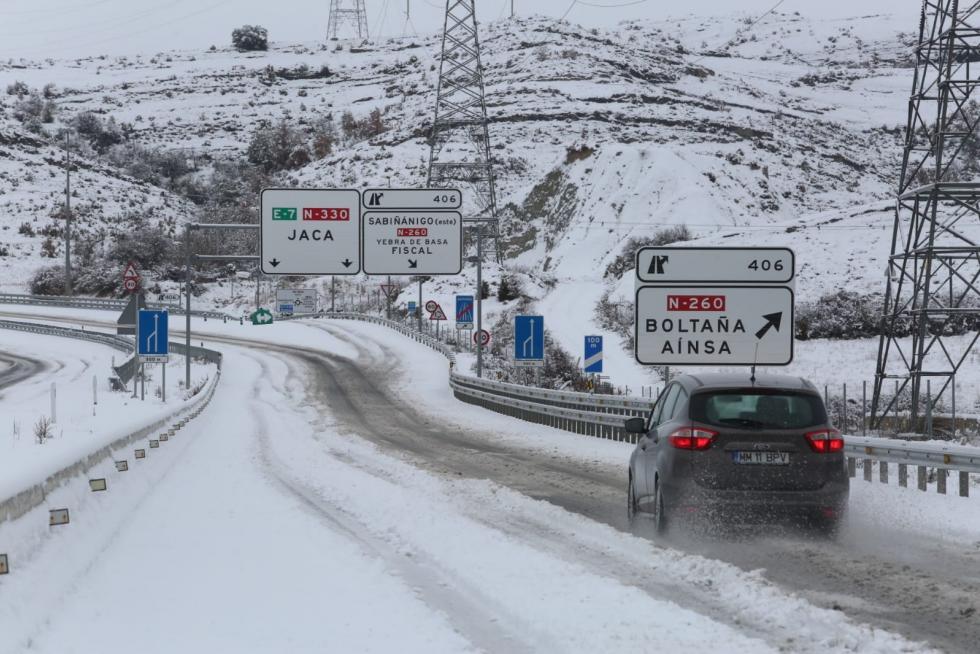 Temporal de nieve en la provincia de Huesca