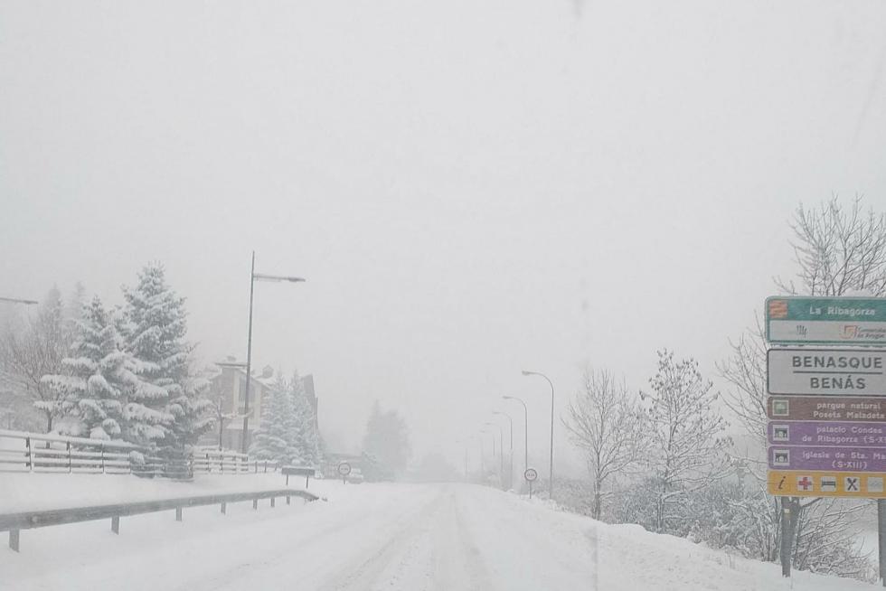 Temporal de nieve en la provincia de Huesca