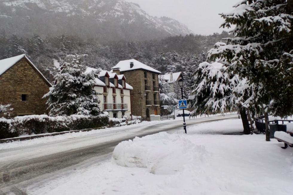 Temporal de nieve en la provincia de Huesca
