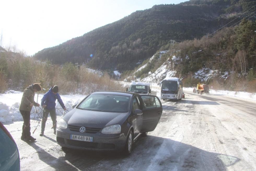 Nieve en el Alto Aragón este jueves 24 de enero