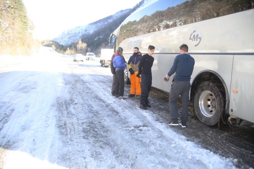 Nieve en el Alto Aragón este jueves 24 de enero