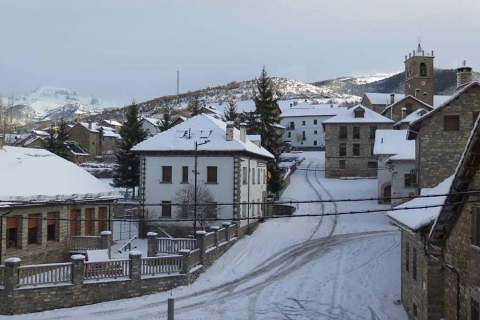 Nieve en el Alto Aragón este jueves 24 de enero
