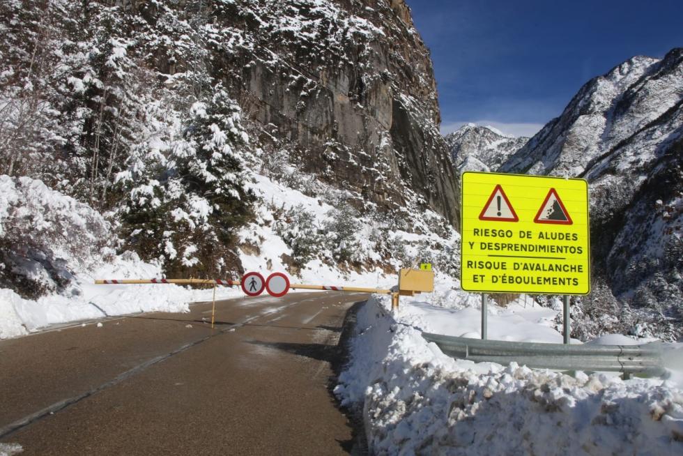 Nieve en el Alto Aragón este jueves 24 de enero