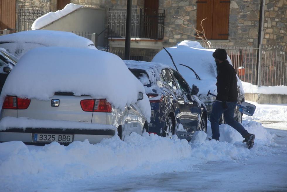 Nieve en el Alto Aragón este jueves 24 de enero