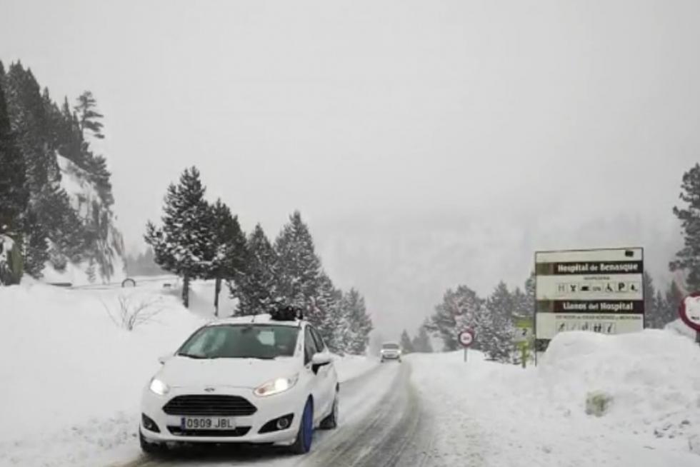 El temporal en el Alto Aragón este lunes 28 de enero