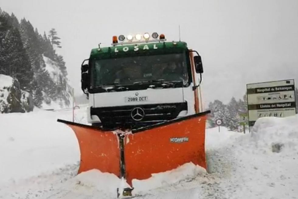 El temporal en el Alto Aragón este lunes 28 de enero