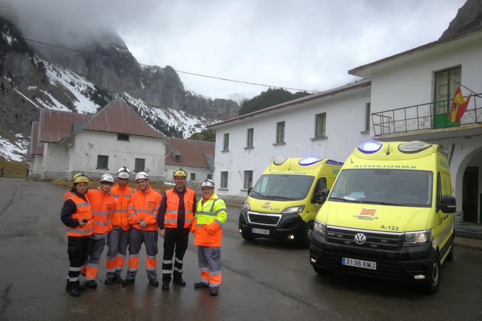 Simulacro de la UME en el Pirineo