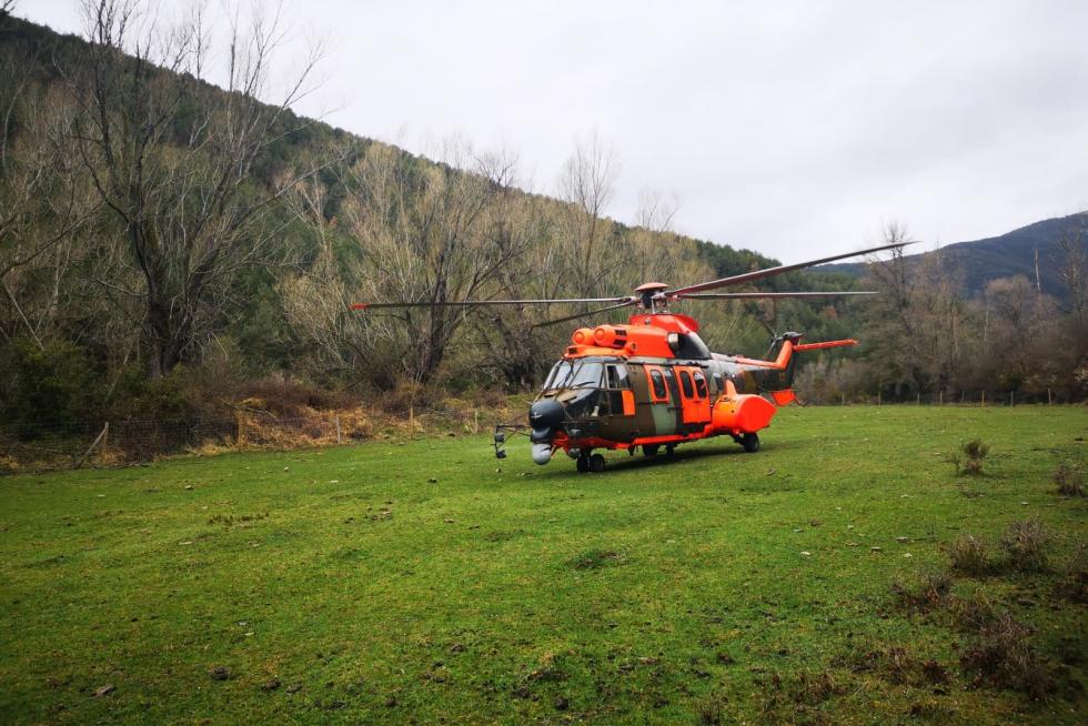 Simulacro de la UME en el Pirineo