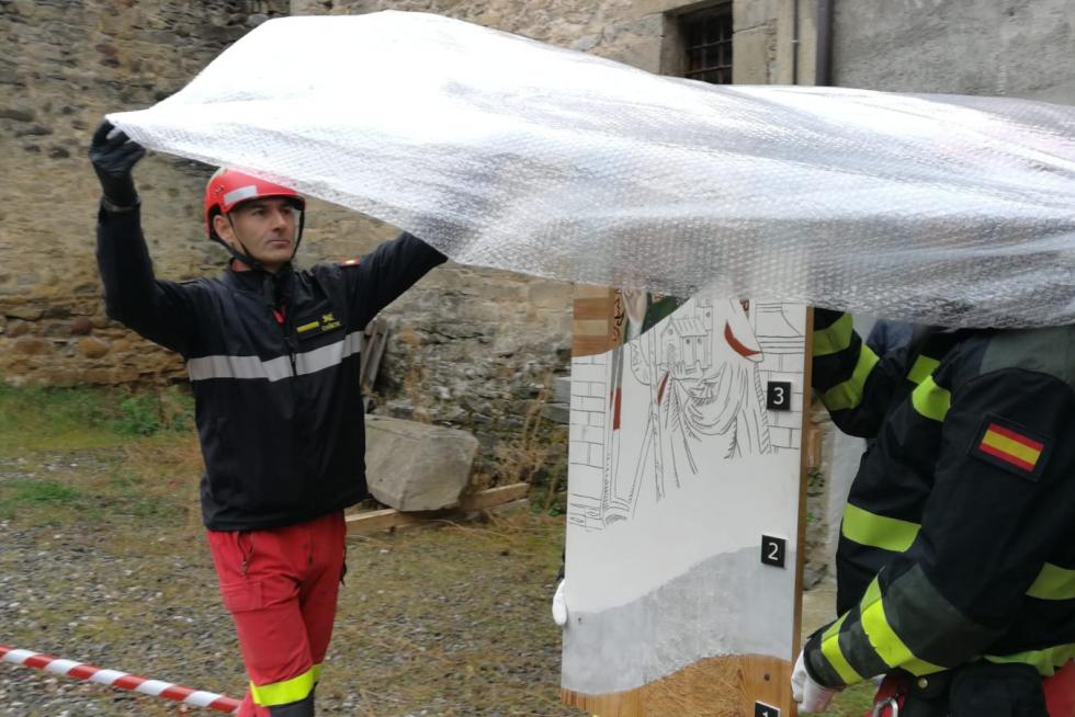 Simulacro de la UME en el Pirineo