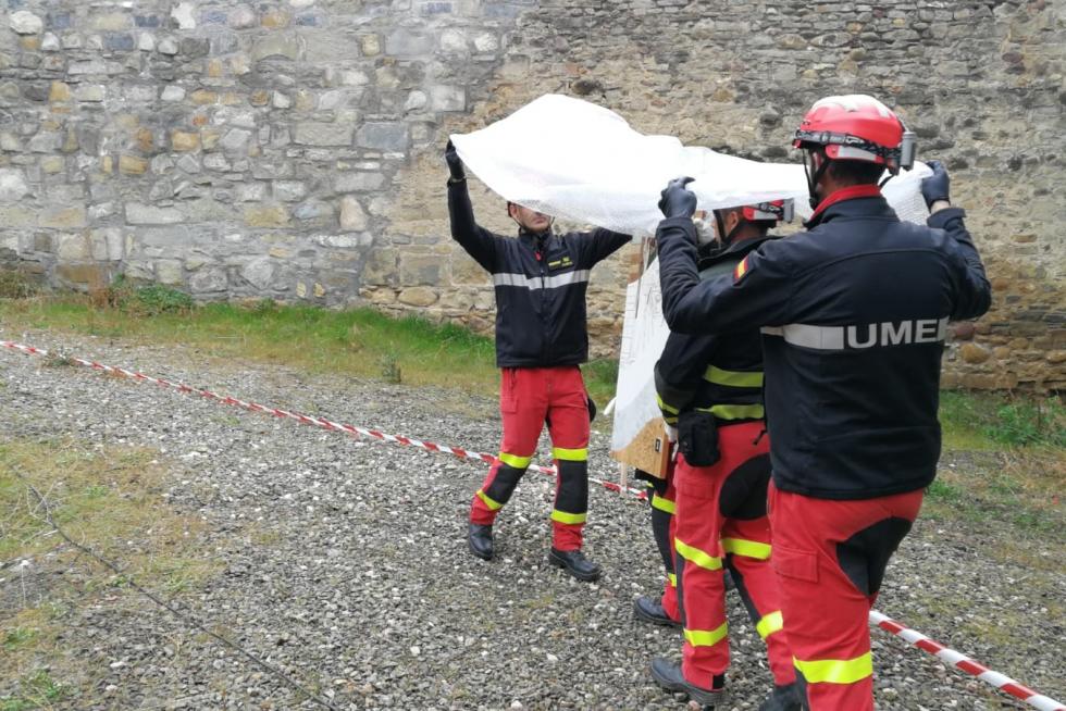 Simulacro de la UME en el Pirineo