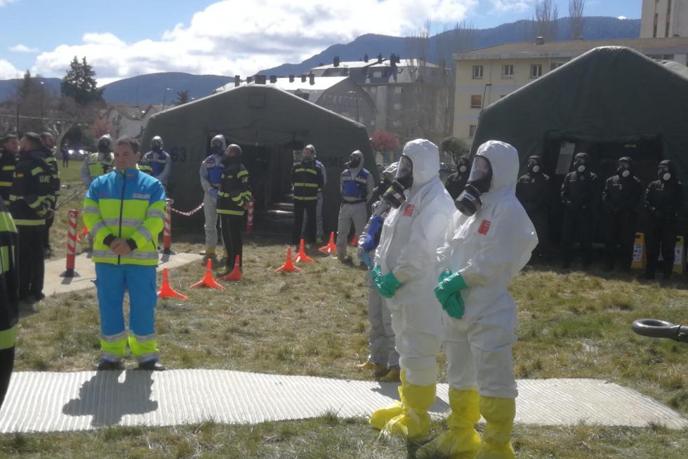 Simulacro de la UME en el Pirineo