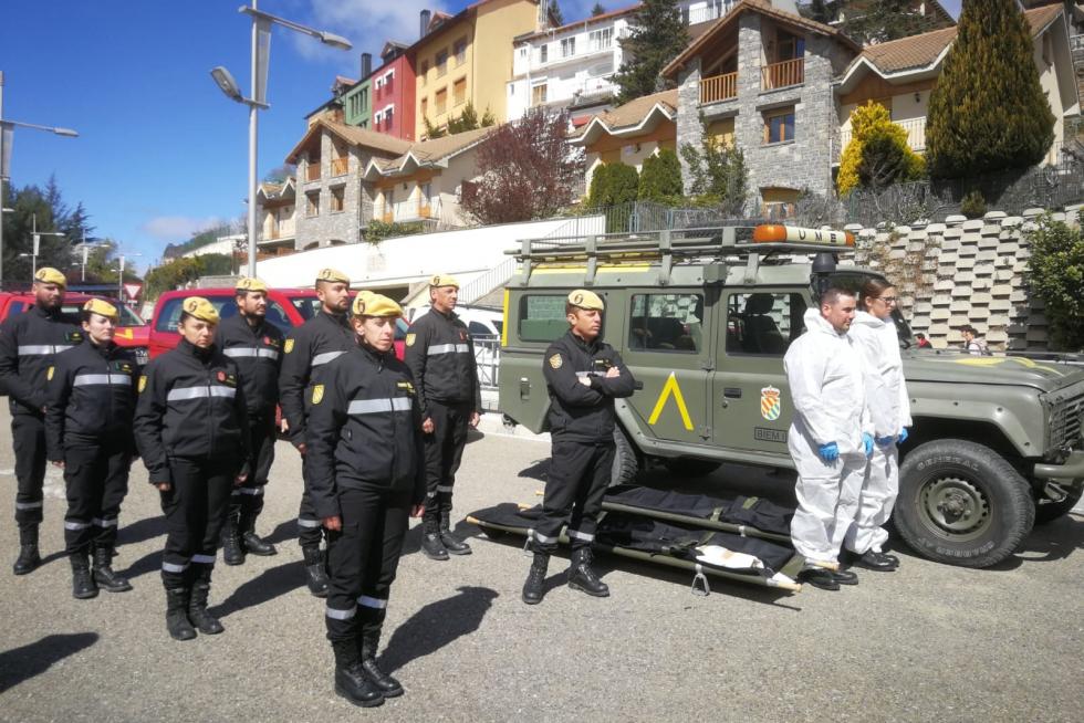 Simulacro de la UME en el Pirineo