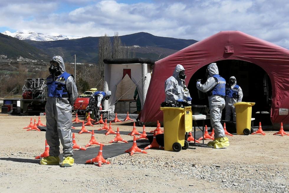 Simulacro de la UME en el Pirineo