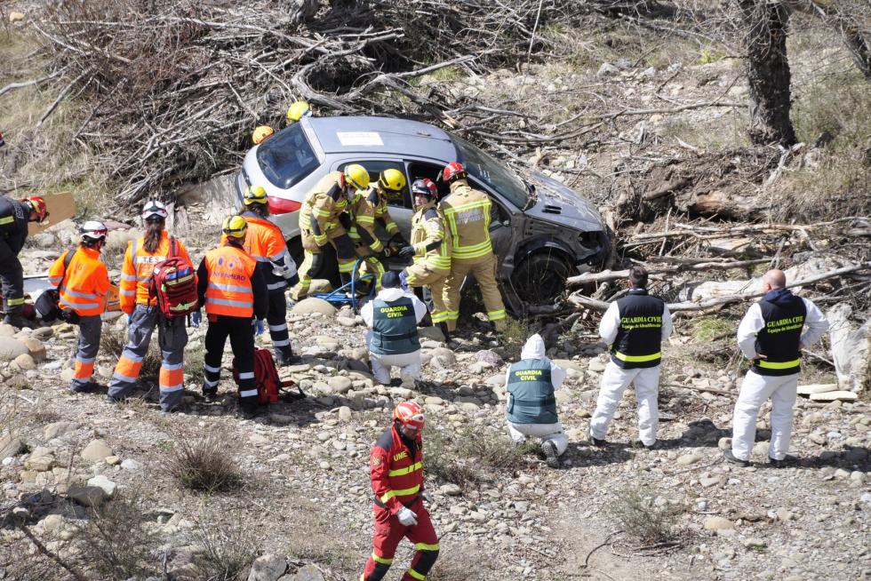 Simulacro de la UME en el Pirineo