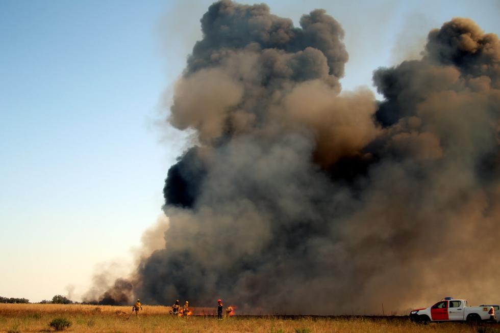 Incendio en las cercanías de Plhus en Huesca