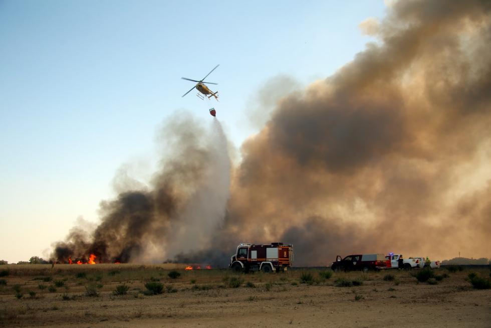 Incendio en las cercanías de Plhus en Huesca