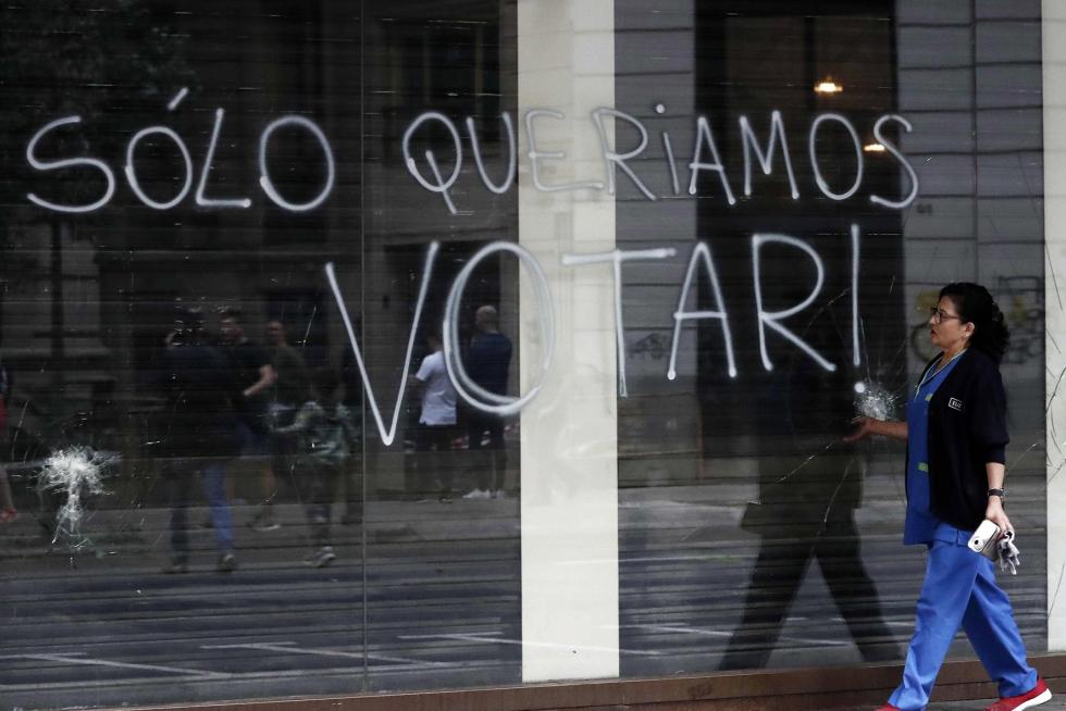 Disturbios en Barcelona por la sentencia del procés