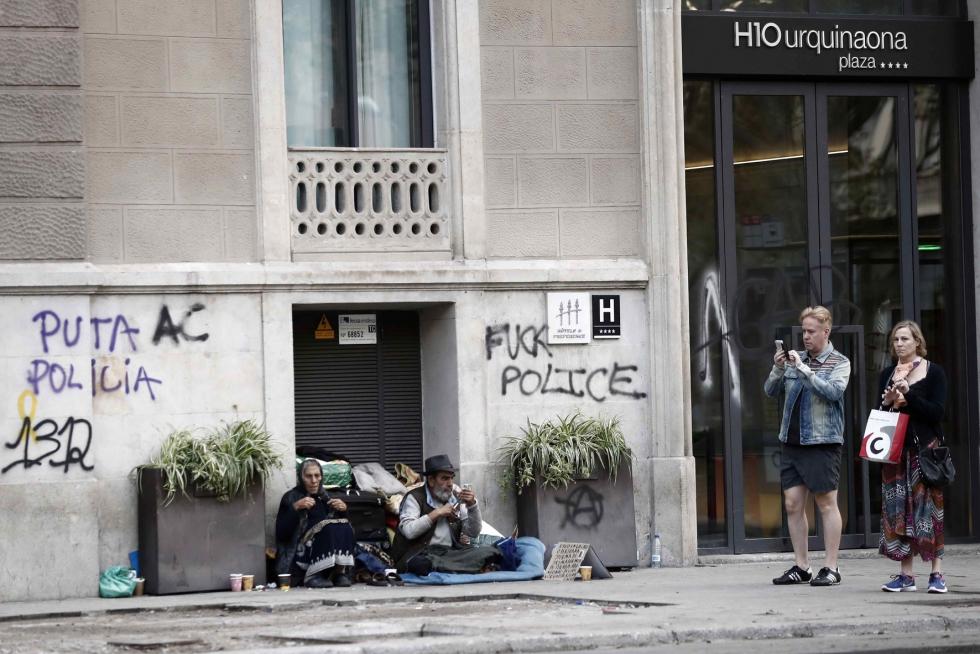 Disturbios en Barcelona por la sentencia del procés