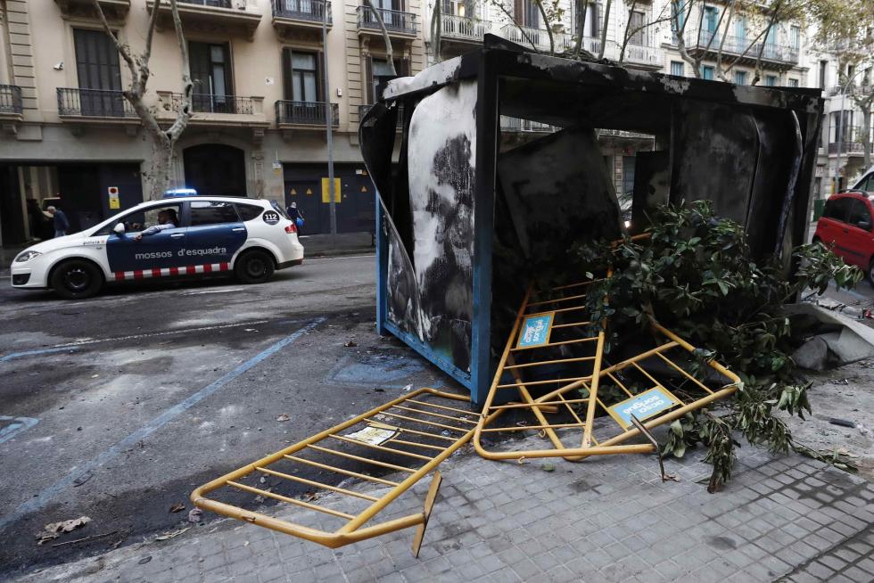 Disturbios en Barcelona por la sentencia del procés