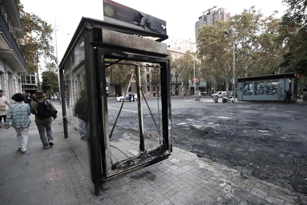 Disturbios en Barcelona por la sentencia del procés