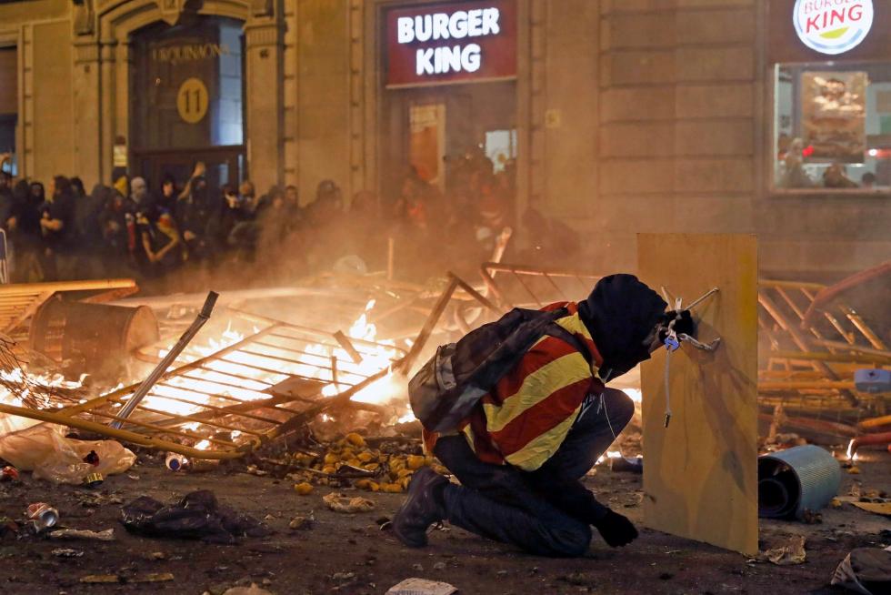 Disturbios en Barcelona por la sentencia del procés
