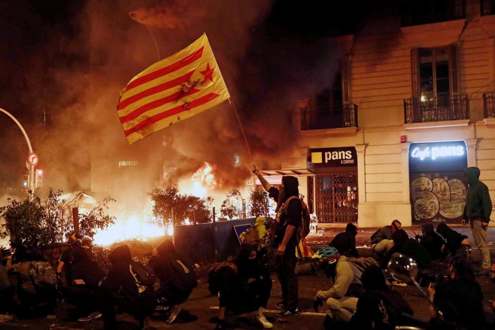 Disturbios en Barcelona por la sentencia del procés