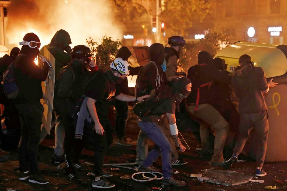Disturbios en Barcelona por la sentencia del procés