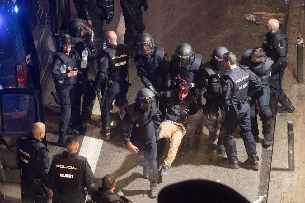 Disturbios en Barcelona por la sentencia del procés