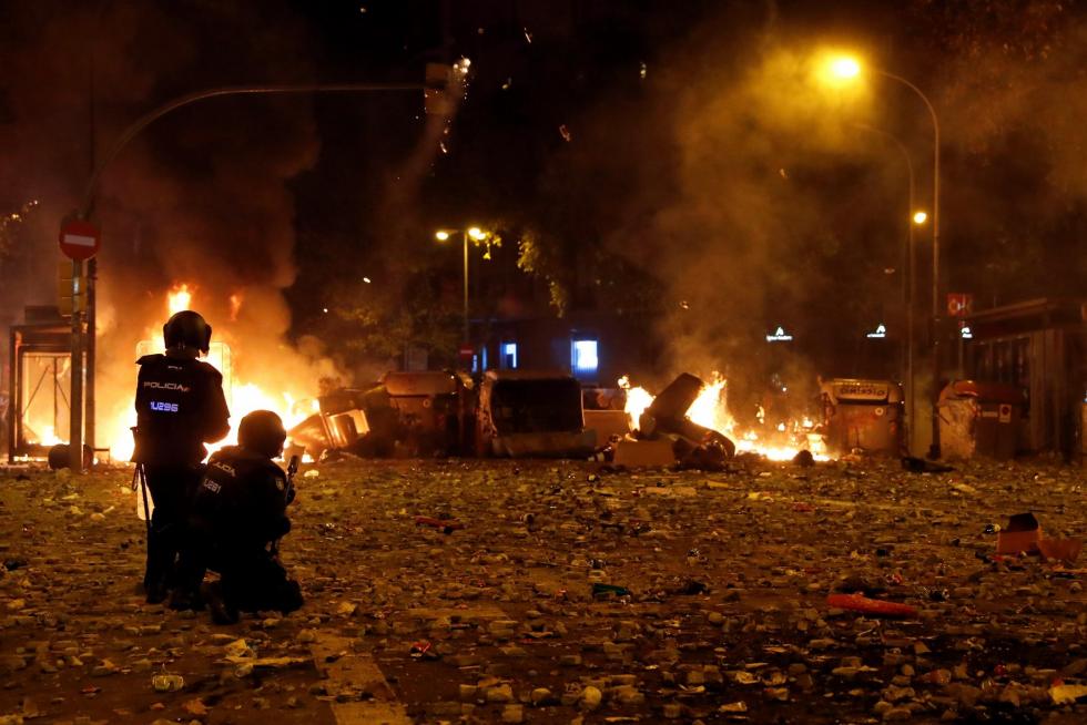 Disturbios en Barcelona por la sentencia del procés