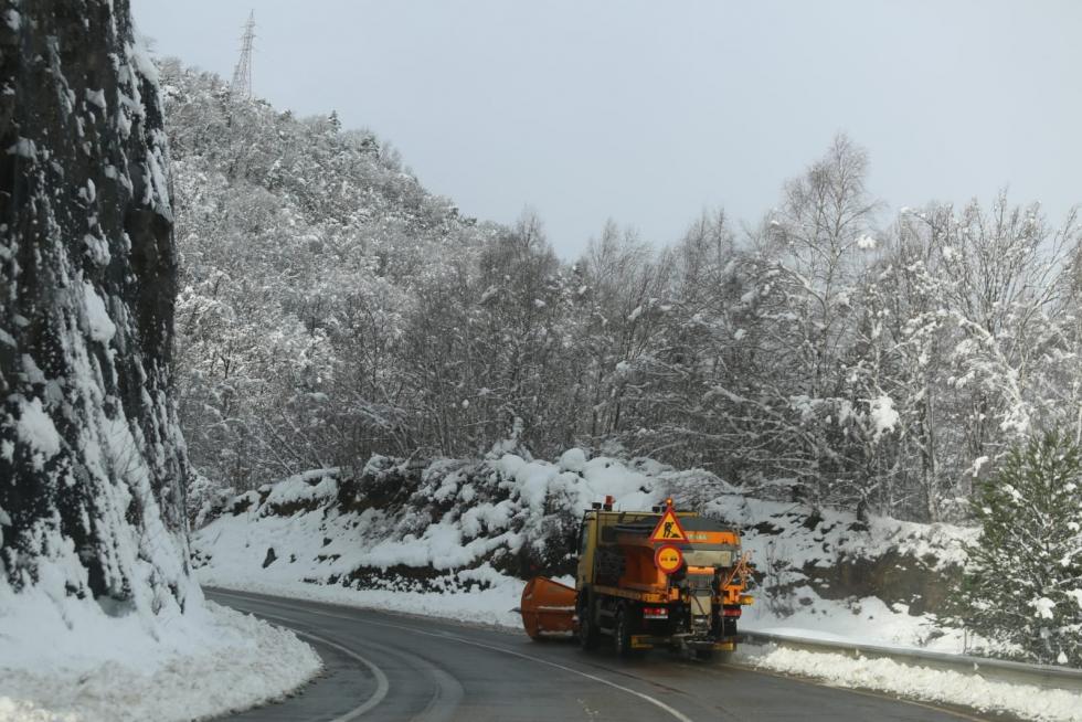 Nieve en la provincia de Huesca este martes, 8 de diciembre