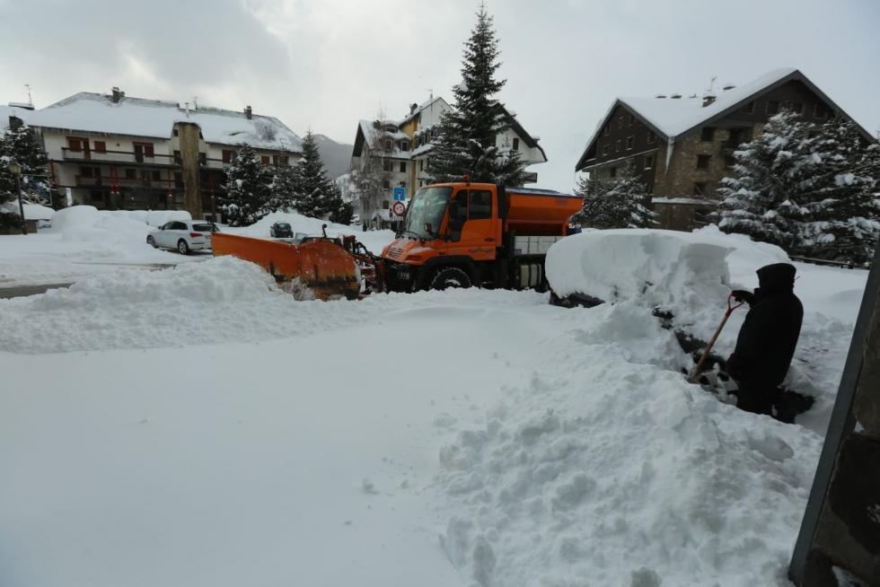 Nieve en la provincia de Huesca este martes, 8 de diciembre