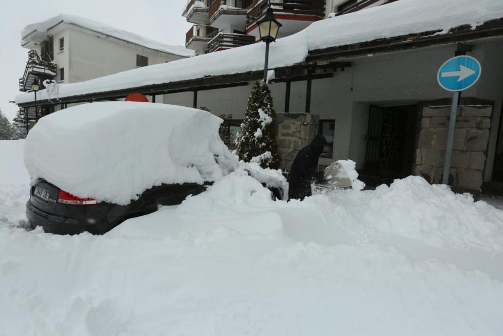 Nieve en la provincia de Huesca este martes, 8 de diciembre