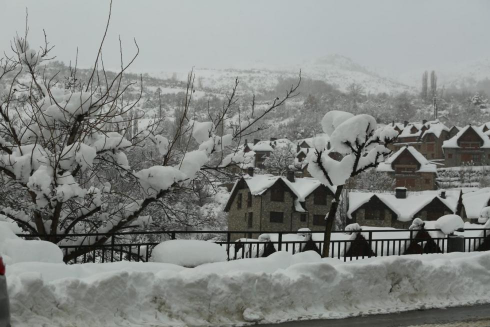 Nieve en la provincia de Huesca este martes, 8 de diciembre