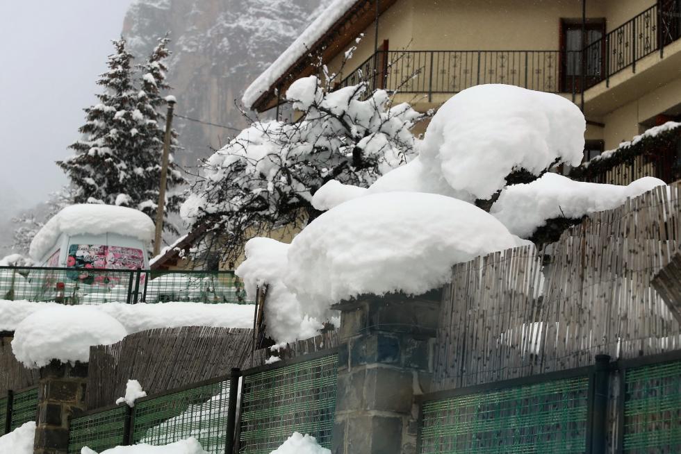 Nieve en la provincia de Huesca este martes, 8 de diciembre
