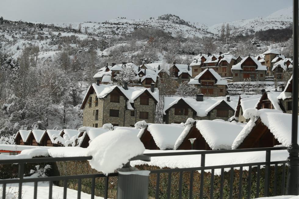 Nieve en la provincia de Huesca este martes, 8 de diciembre