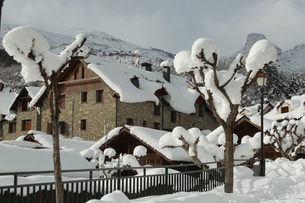 Nieve en la provincia de Huesca este martes, 8 de diciembre