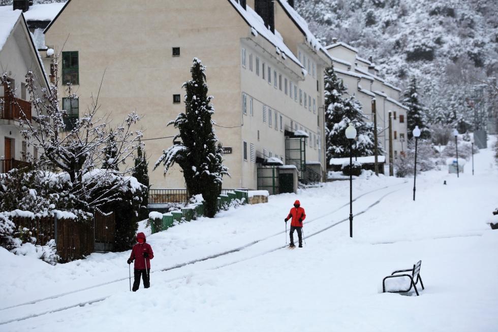 Nieve en la provincia de Huesca este martes, 8 de diciembre
