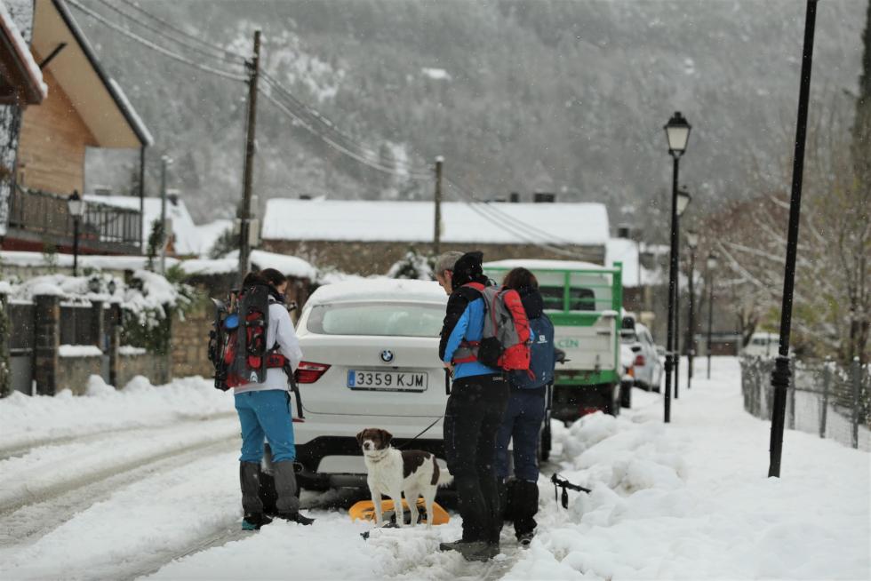 Nieve en la provincia de Huesca este martes, 8 de diciembre