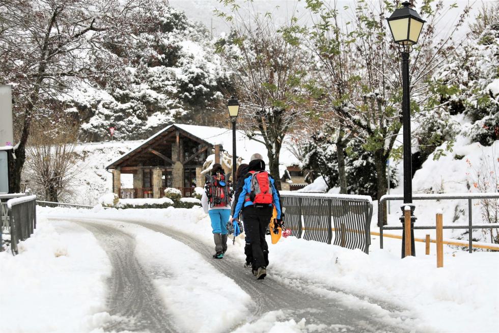 Nieve en la provincia de Huesca este martes, 8 de diciembre