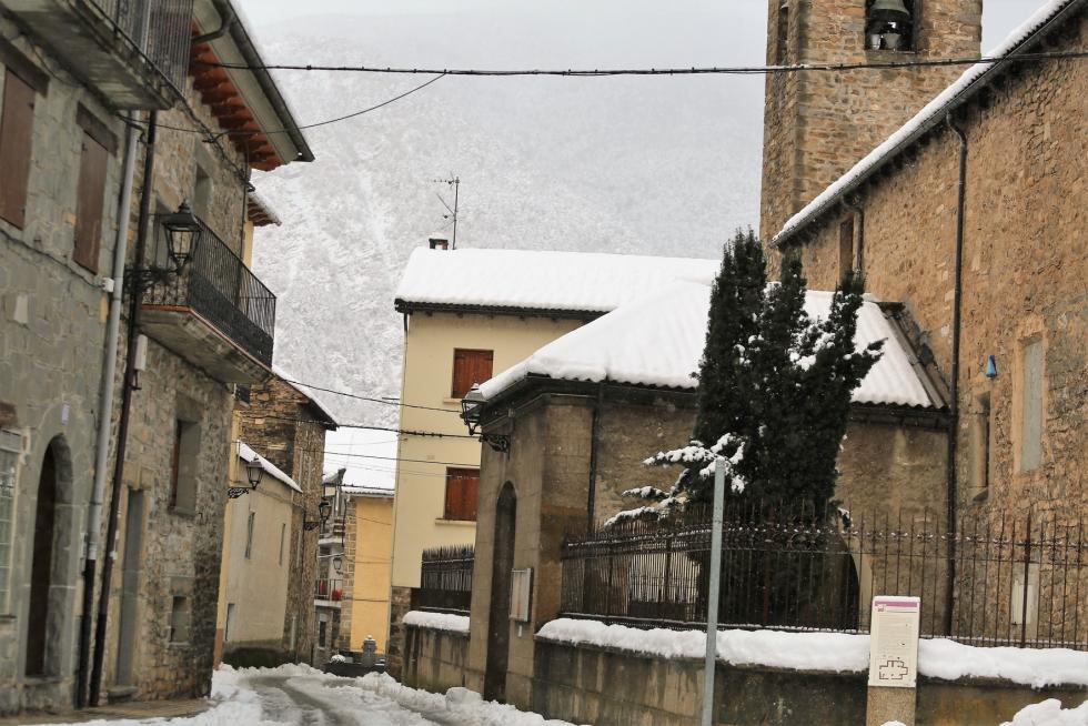 Nieve en la provincia de Huesca este martes, 8 de diciembre