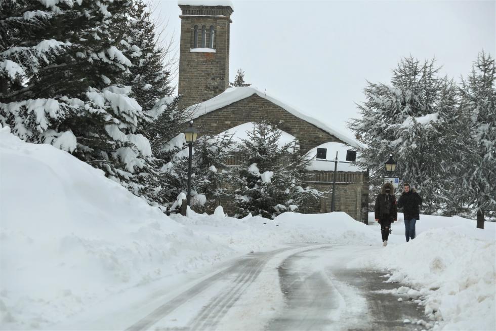 Nieve en la provincia de Huesca este martes, 8 de diciembre