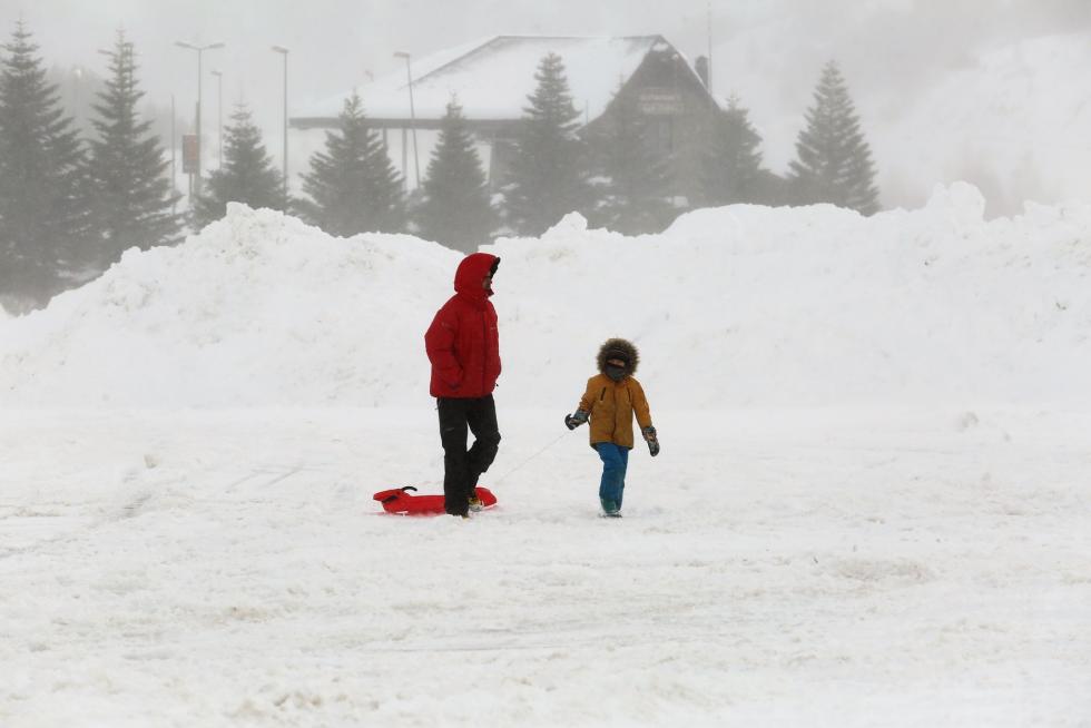 Nieve en la provincia de Huesca este martes, 8 de diciembre