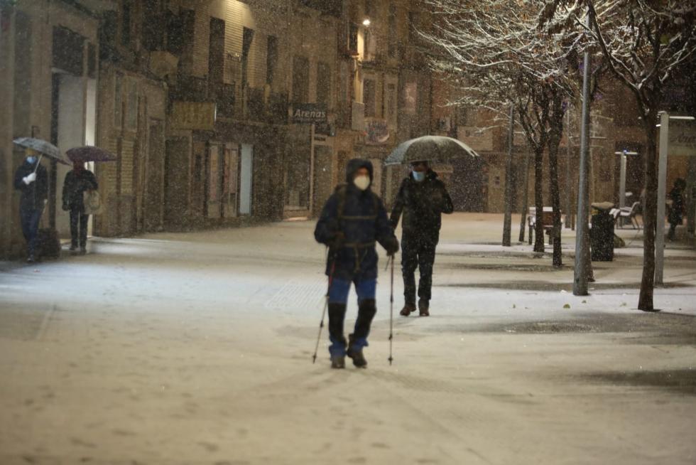 La tormenta Filomena llega a la provincia de Huesca