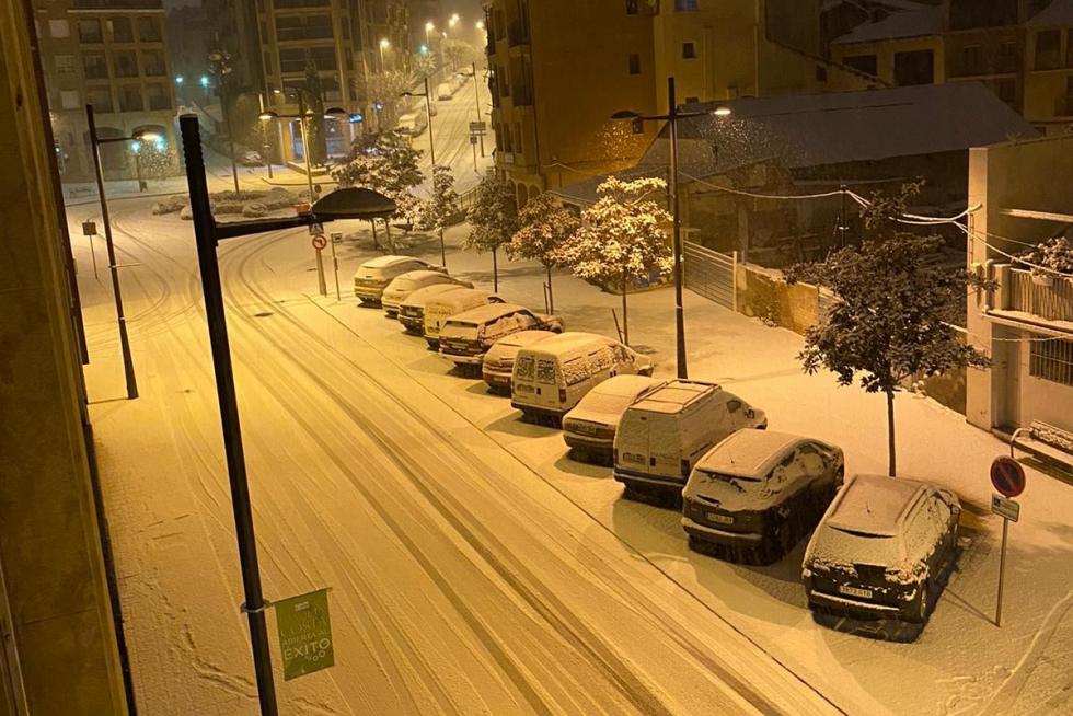 La tormenta Filomena llega a la provincia de Huesca
