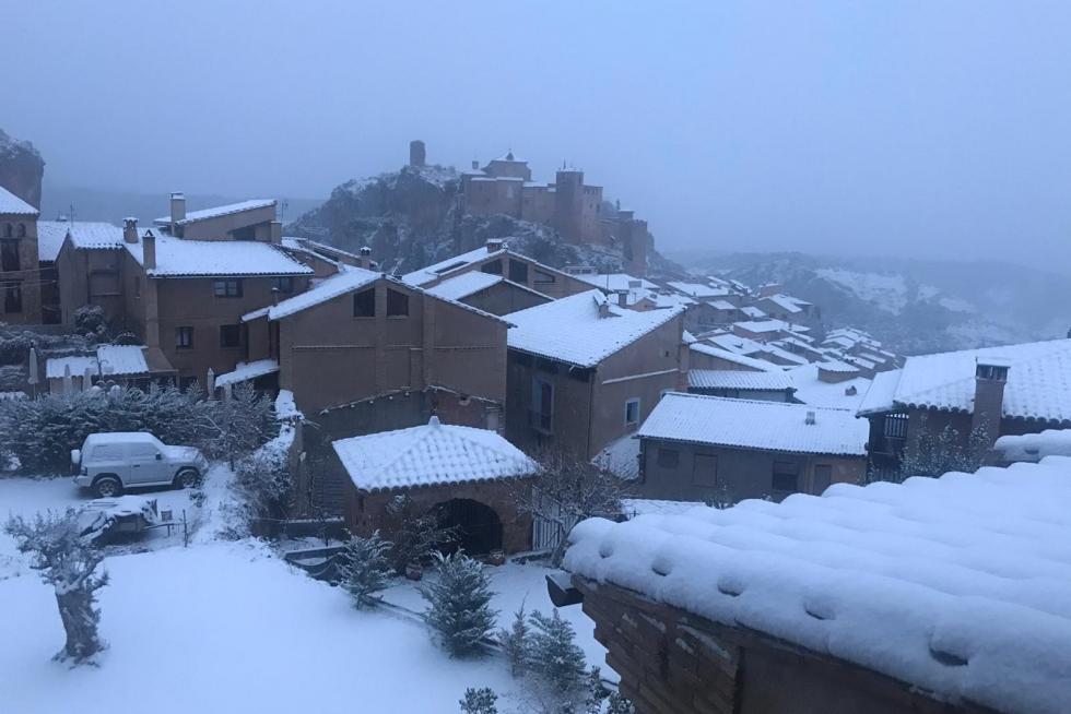 La tormenta Filomena llega a la provincia de Huesca
