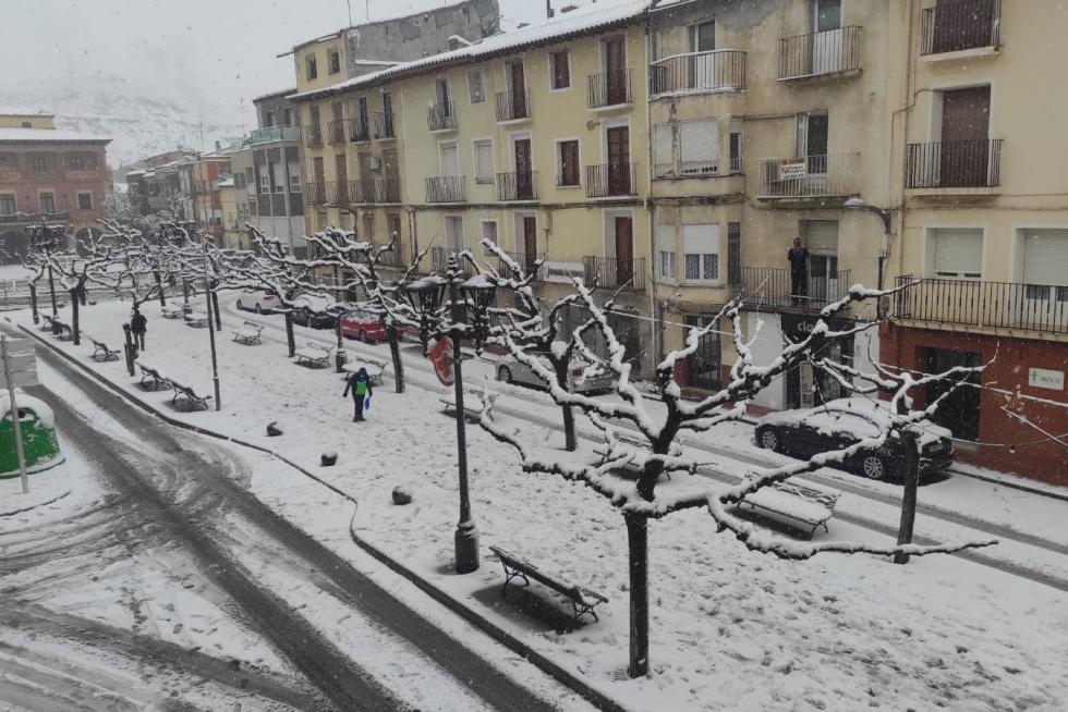 La tormenta Filomena llega a la provincia de Huesca