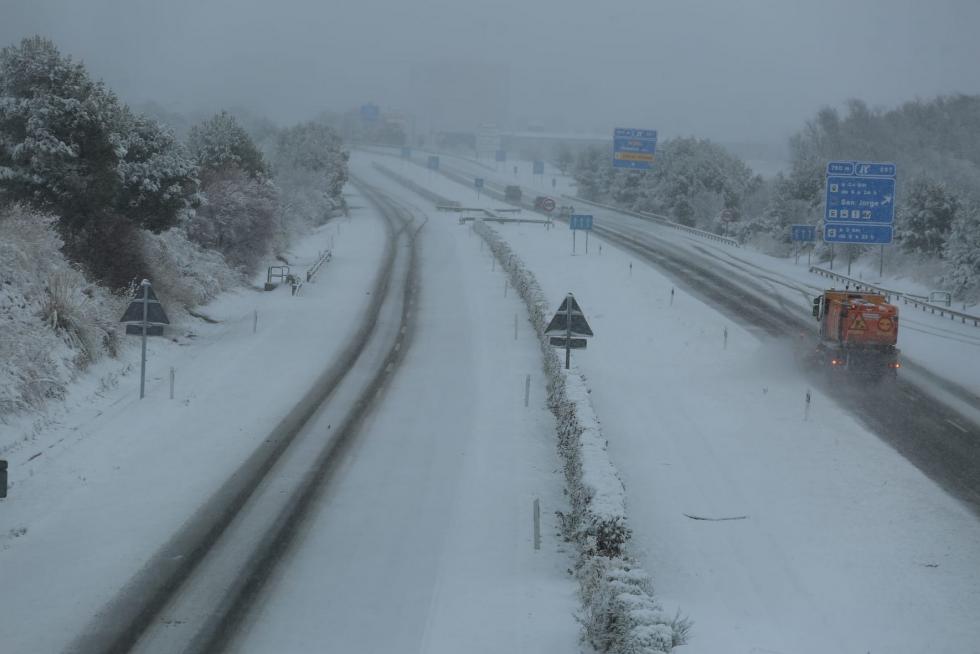 La tormenta Filomena llega a la provincia de Huesca