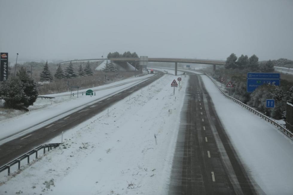 La tormenta Filomena llega a la provincia de Huesca