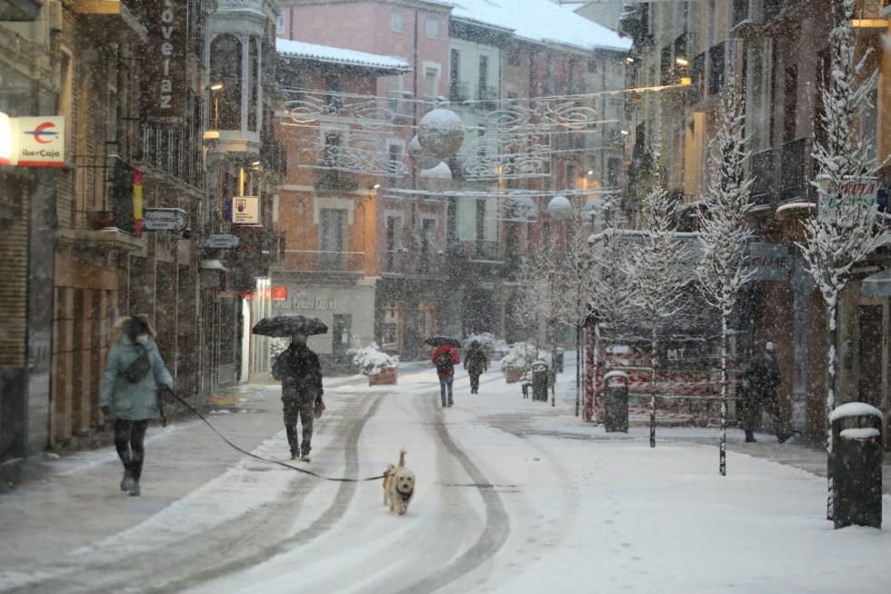 La tormenta Filomena llega a la provincia de Huesca